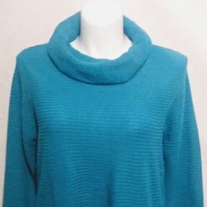 Design History2X 100 Acrylic teal turtleneck